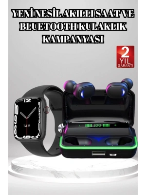 Ucuz ve Kaliteli Kulaklıklı Saat Seti Bluetooth Bağlantılı Akıllı Saat ve Kulaklık