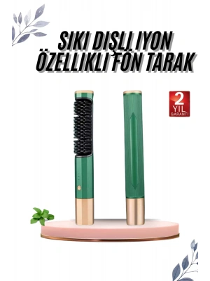 Üflemeli Saç Düzleştirici Fön Tarak Yüksek Isı Ayarlı İyon Özellikli