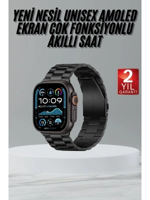Ultra 3 Kordonlu Amoled Ekran Akıllı Saat Çok Fonksiyonlu Uyku ve Sağlık Takibi