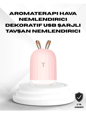 Ultrasonik Hava Nemlendirici 200 ml Aroma Difüzör LED Işıklı Sessiz