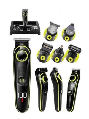 Unısex Çok Fonksiyonlu Bakım Seti Led Göstergeli Tıraş Makinesi Saç Sakal Vücut