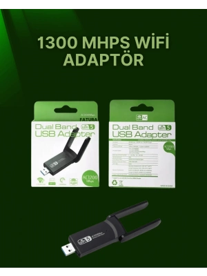 USB 3.0 Wireless Adaptör – 2.4GHz & 5GHz Destekli