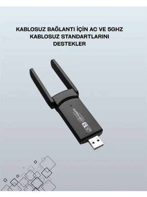 USB 3.0 Wireless Adaptör – 2.4GHz & 5GHz Destekli