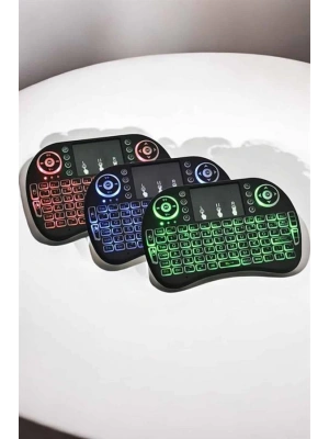 USB Bağlantılı Mini Q Klavye Işıklı Tüm Cihazlara Uyumlu