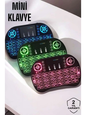 USB Bağlantılı Mini Q Klavye Işıklı Tüm Cihazlara Uyumlu