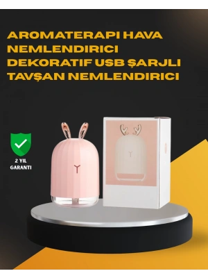 USB Bağlantılı Sessiz Çalışan LED Işıklı Nemlendirici Difüzör 200 ml