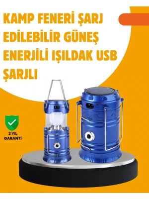 USB Şarjlı Çok Fonksiyonlu Kamp Feneri – Taşınabilir ve Dayanıklı