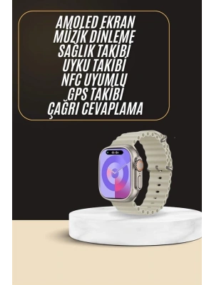 Uyku ve Sağlık Takibi Yapabilen GPS Uyumlu Plastik Kordonlu Akıllı Saat