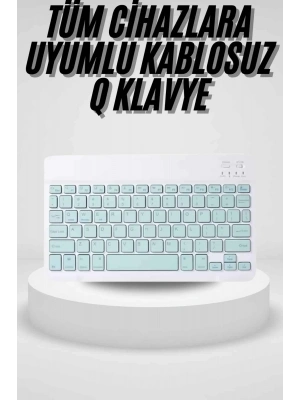 Uyumlu Kablosuz Bluetooth Şarj Edilebilir Mini Q Klavye