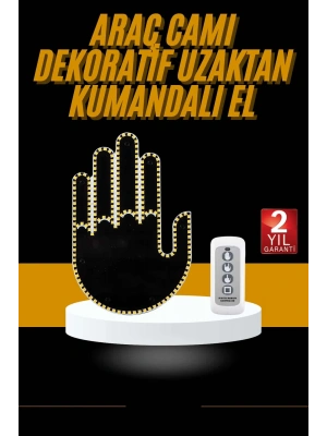 Uzaktan Kumandalı Araba Parmak Hareketi Işığı Parmak Işığı LED Araba Arka Pencere