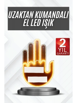 Uzaktan Kumandalı El Orta Parmak Led Araç Camına Özel