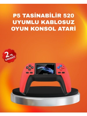 Uzun Pil Ömürlü 520 Oyunlu P5 Retro Konsol