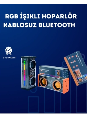V9 10W TWS Stereo Hoparlör – Renkli Işık ve Uzun Pil