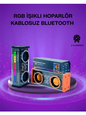 V9 Kablosuz Bluetooth Hoparlör – Canlı Renkli Işık ve Uzun Pil