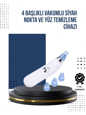 Vakum Teknolojili Siyah Nokta Temizleyici Cihaz – 4 Farklı Başlık ve Derinlemesine Gözenek Temizliği