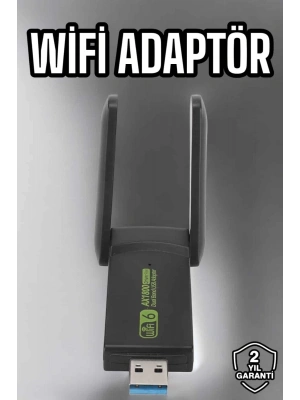 Wifi Adaptör Çift Bantlı Kablosuz Wifi Adaptörü