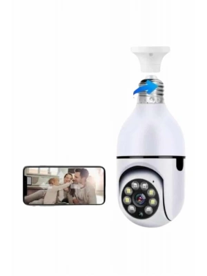 Wifi Güvenlik Kamerası Çift kameralı Ampule Takılabilir Sensörlü