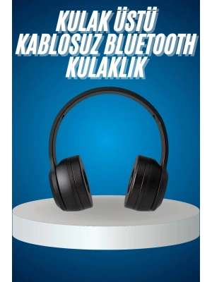 Wireless 5.0 Bluetooth Kablosuz Kulaklık ANC Özellikli Kulak Üstü Ayarlanabilir