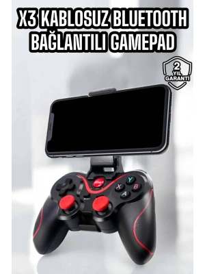 X3 Gamepad Oyun Kolu Bluetooth Bağlantılı Gamestick Android Uyumlu