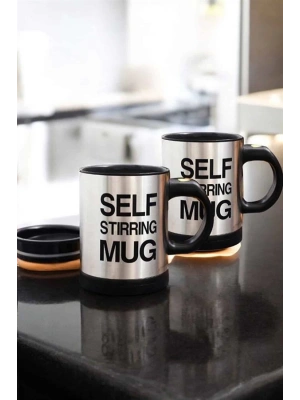 Yazılı Mug Kupa Karıştırıcı Özelliği Ve Paslanmaz Çelik