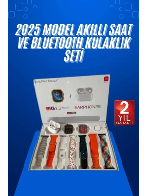 Yeni Nesil 7 Kordonlu Arama Bildirim Özellikli Kulaklık Hediyeli Akıllı Saat