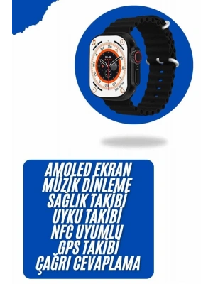 Yeni Nesil Akıllı Kol Saati Nabız Ölçer GPS Uyumlu 49 MM Kasa