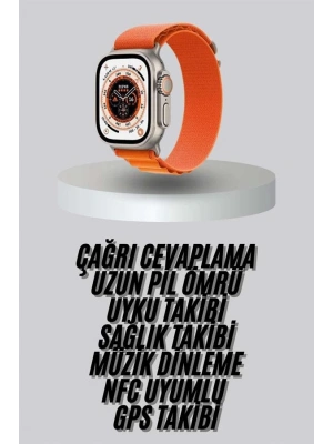 Yeni Nesil Akıllı Saat Uyku ve Sağlık Takibi Titeşimli Sesli Arama Mesaj ve Bildirim Görme