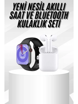 Yeni Nesil Akıllı Saat Ve Kulaklık Seti Gümüş Kasa Zarif Tasarım Çok Fonksiyonlu
