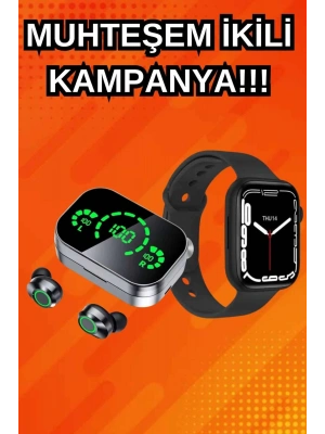 Yeni Nesil Akıllı Saat ve Ucuz Kaliteli Bluetooth Kablosuz Kulaklık Amoled Ekran