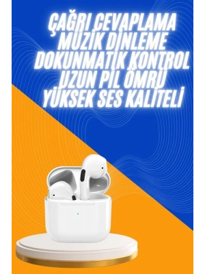 Yeni Nesil Bluetooth Kulaklık Beyaz Çağrı Cevaplayabilen Kablosuz