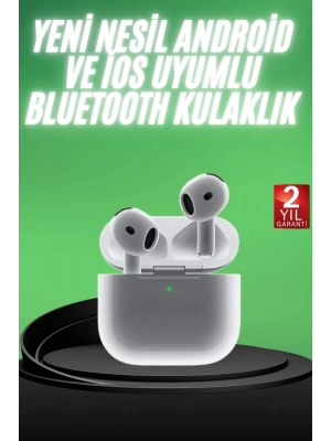 Yeni Nesil Bluetooth Kulaklık Beyaz Çağrı Cevaplayabilen Kablosuz