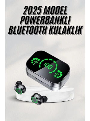 Yeni Nesil Bluetooth Kulaklık Çağrı Cevaplayabilen Dijital Göstergeli Powerbankli
