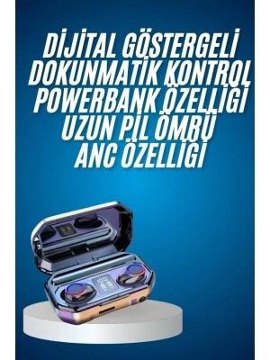 Yeni Nesil Bluetooth Kulaklık Uzun Pil Ömrü El Fenerli Dijital Şarj Göstergeli