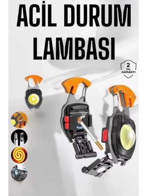 yeni nesil Kamp Feneri Çok Fonksiyonlu Fener Anahtarlık Usb Çakmaklı Cam Kırıcı Kemer Kesici Açacak