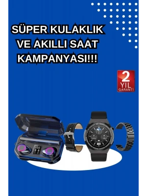 Yeni Nesil Kampanyası Bluetooth Bağlantılı Akıllı Saat ve Kablosuz Kulaklık Dijital Göstergeli