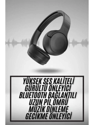 Yeni Nesil Kulak Üstü Bluetooth Kulaklık Type-C Girişli Yüksek Ses Kaliteli