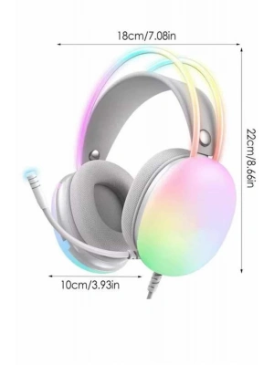 Yeni Nesil Kulak Üstü Kablosuz Uzun Ömürlü RGB Işıklı Bluetooth Kulaklık