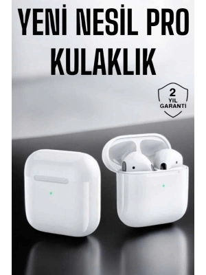 Yeni Nesil Pro Bluetooth Kulaklık Uzun Pil Ömrü Beyaz