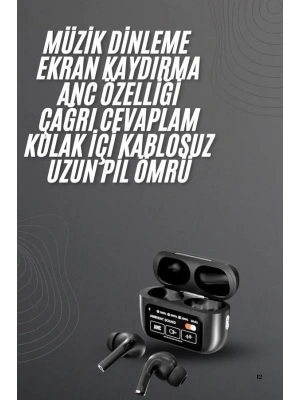 Yeni Nesil Pro Ekranlı Bluetooth Kulaklık 5.0 Bluetooth