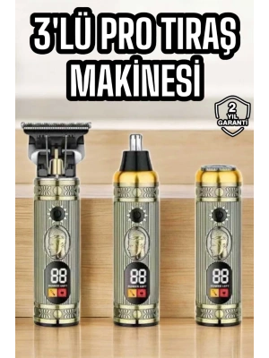 Yeni Nesil Tıraş Makinesi Pro 3 Başlıklı Dijital Göstergeli