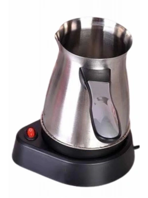 Yeni Nesil Türk Kahve Makinesi Cezvesi Siyah Gri Kablolu Pratik