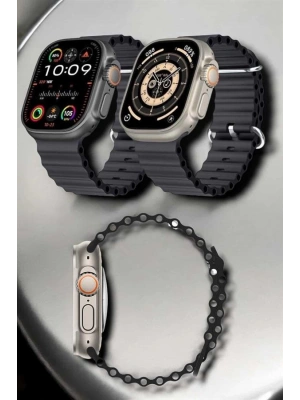 Yeni Nesil Ultra Akıllı Saat Titreşimli, Uyku & Sağlık Takibi, Çift Kordon