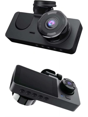 Yol Kayıt Araç Kamerası HD DVR 3 Kameralı 2.0in Ekranlı Ön İç Arka