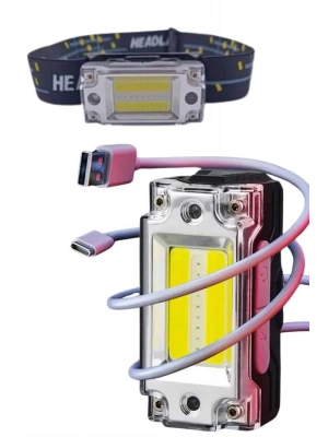 Yüksek Işıklı Şarjlı ve Sensörlü LED Kafa Lambası Kamp Lambası