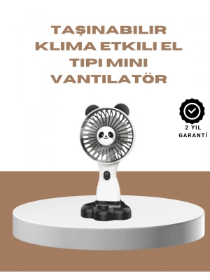 Yüksek Performanslı USB Mini Vantilatör – Panda Desenli