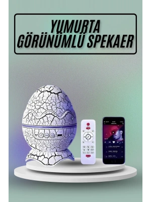 Yumurta Görünümlü Masa ve Gece Lambası Renk Değiştirebilen Projektör