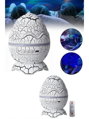 Yumurta Görünümlü Masa ve Gece Lambası Renk Değiştirebilen Projektör