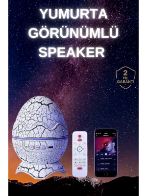 Yumurta Şeklinde Su Dalgalı Bluetooth Speaker Lamba Renkli Şarjlı