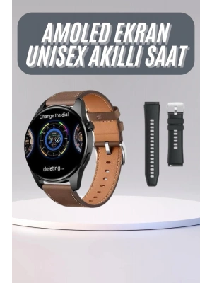 Yuvarlak Kasa 46mm Akıllı Saat Android Ve IOS Uyumlu Uyku ve Sağlık Takibi