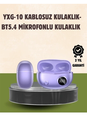 YXG10 Kablosuz Kulaklık – Bluetooth 5.4, Dokunmatik, LED Ekranlı Şarj Kutusu